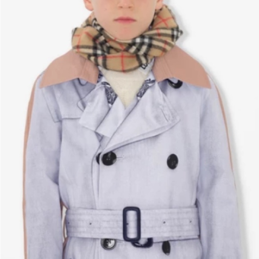 Burberry Kids Check Cashmere Scarf - Picture 2 of 2